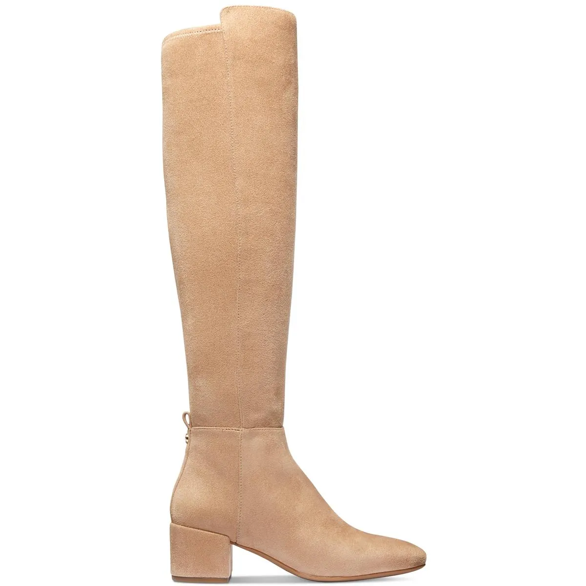 BRADEN MID BOOT Womens Faux Suede Almond Toe Knee-High Boots