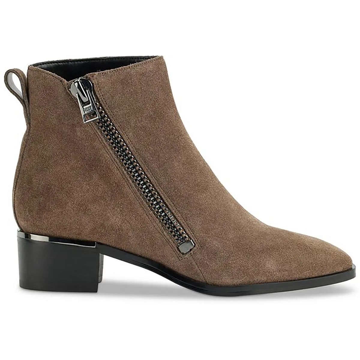 Brenlyn Womens Zipper Suede Ankle Boots