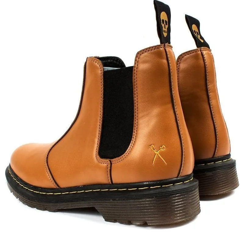 'Brick Lane' vegan Chelsea boot by King55 - brown