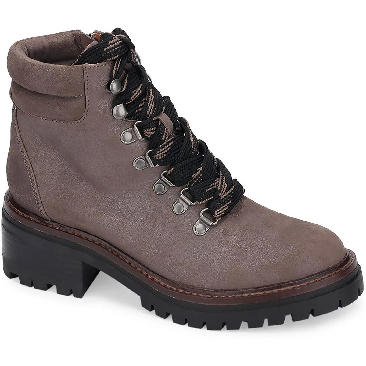 Brooklyn 2.1 Womens Suede Pull On Combat & Lace-up Boots