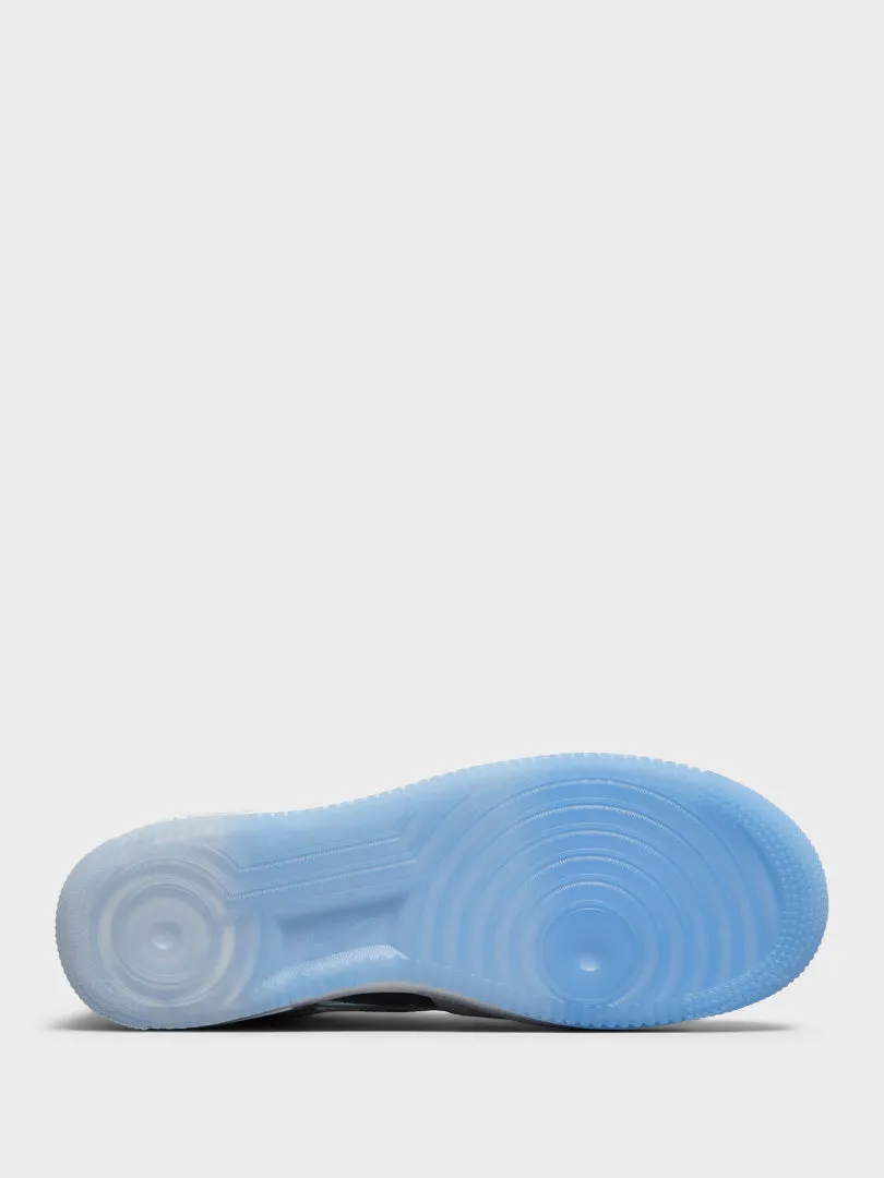 Your Perfect Fit, Stay Comfortable All Day Air Force 1 Retro QS Sneakers in White, Pure Platinum and Univ Blue