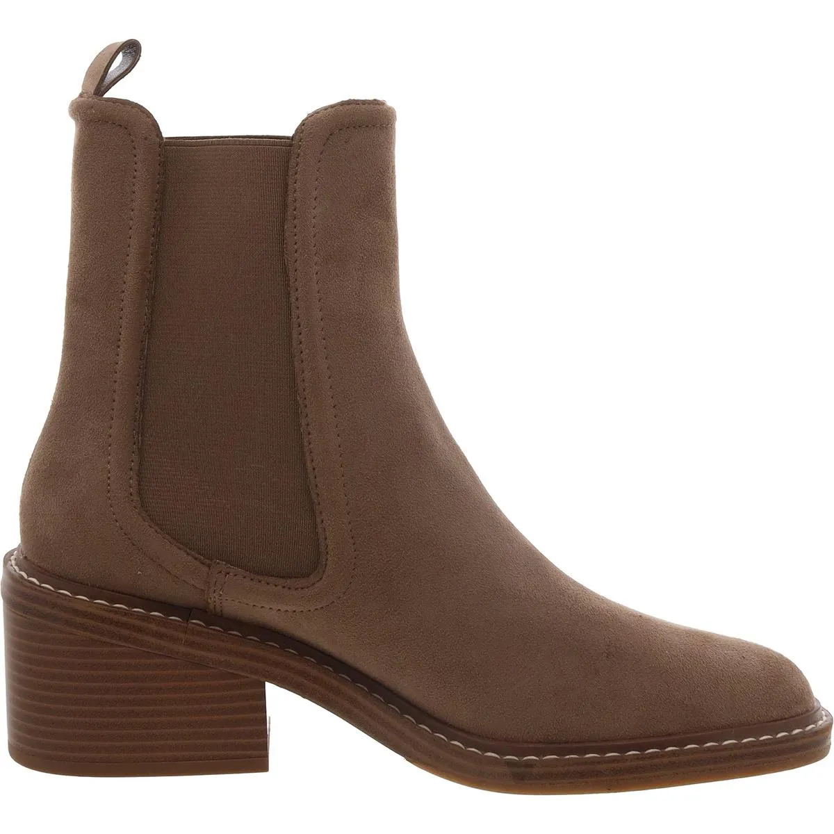 Cabell Womens Faux Suede Round Toe Chelsea Boots
