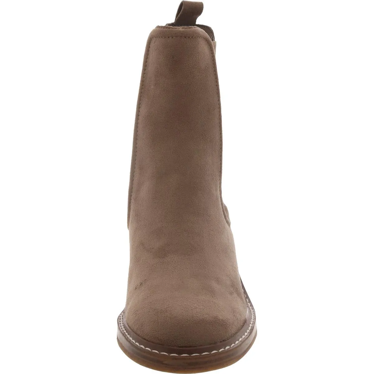 Cabell Womens Faux Suede Round Toe Chelsea Boots