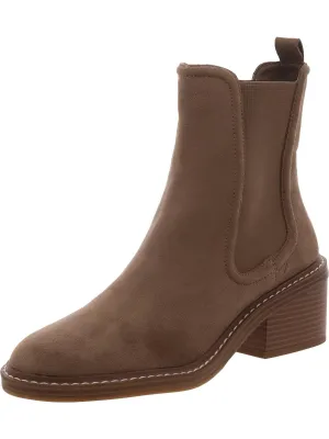 Cabell Womens Faux Suede Round Toe Chelsea Boots