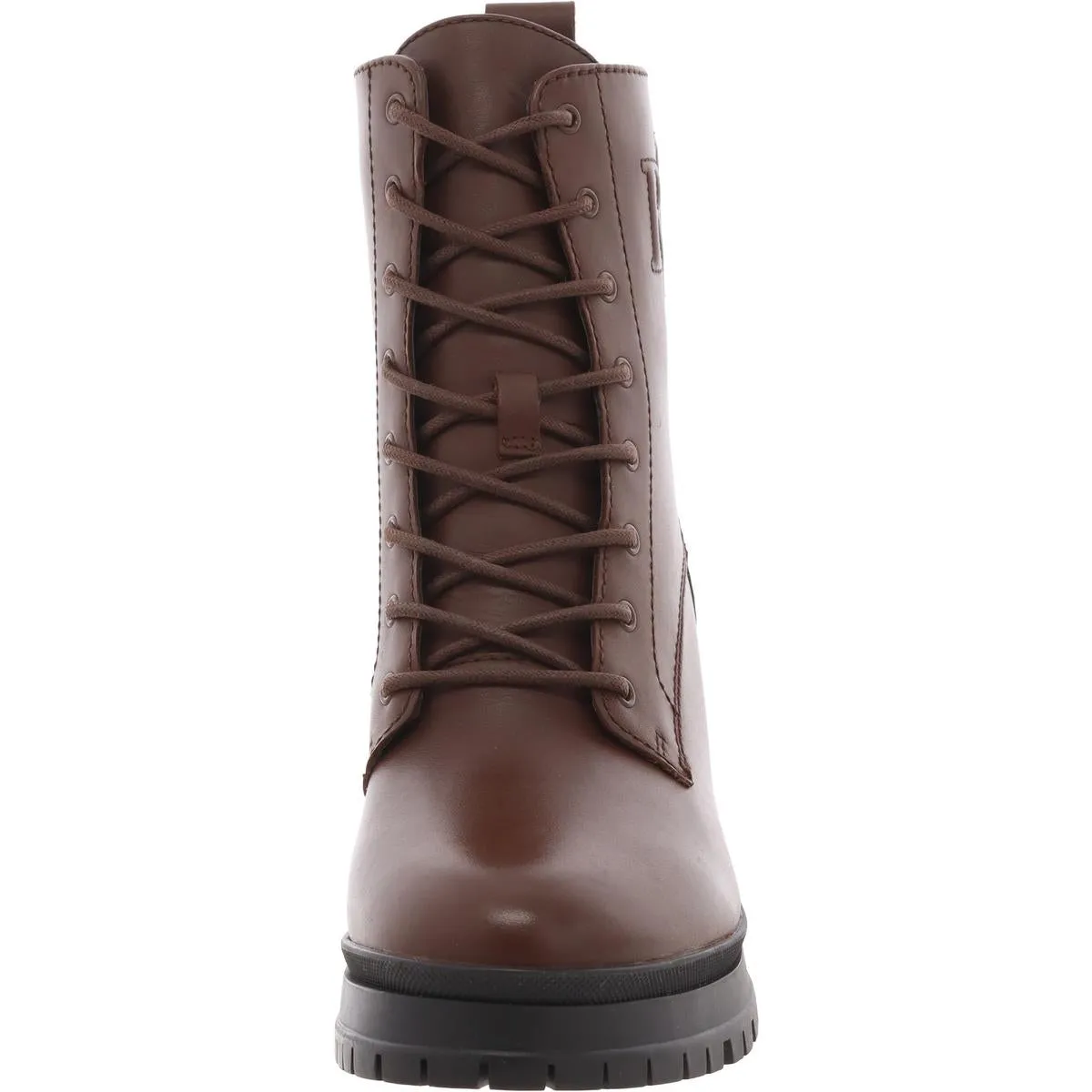 CAMERON-BO-BTE Womens Lace-Up Leather Motorcycle Boots