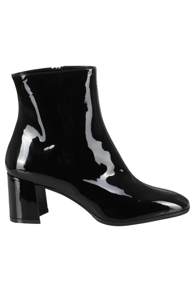 Camille Glossy Patent Leather Ankle Boots