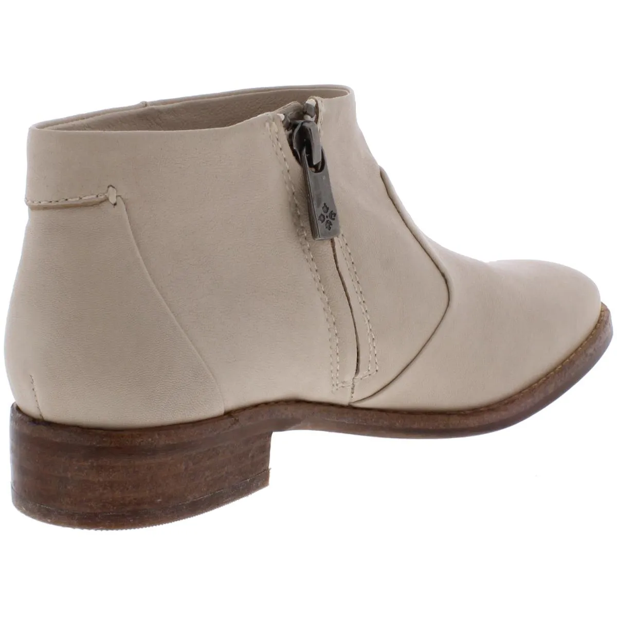 Carla Womens Leather Block Heel Booties