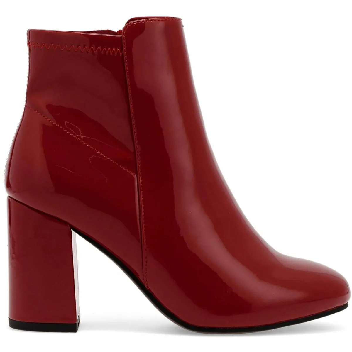 Carla Womens Zipper Heels Ankle Boots