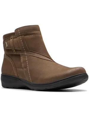 Carleigh Dalia Womens Faux Suede Zipper Booties