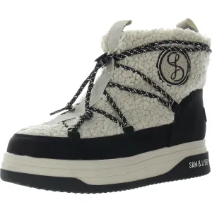 Carlie Womens Logo Manmade Shearling Boots