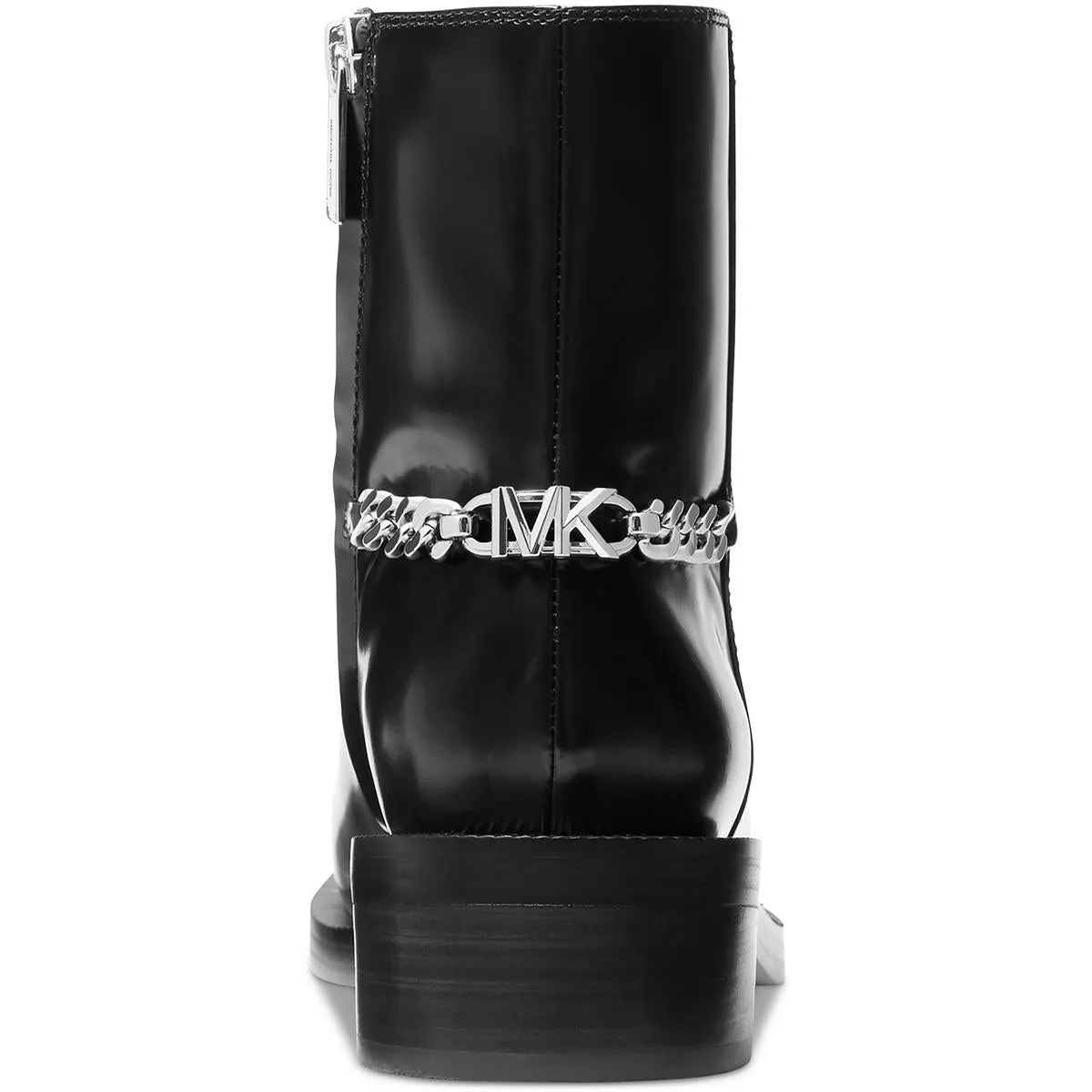 Carlisle Flat Bootie Womens Chain Leather Ankle Boots