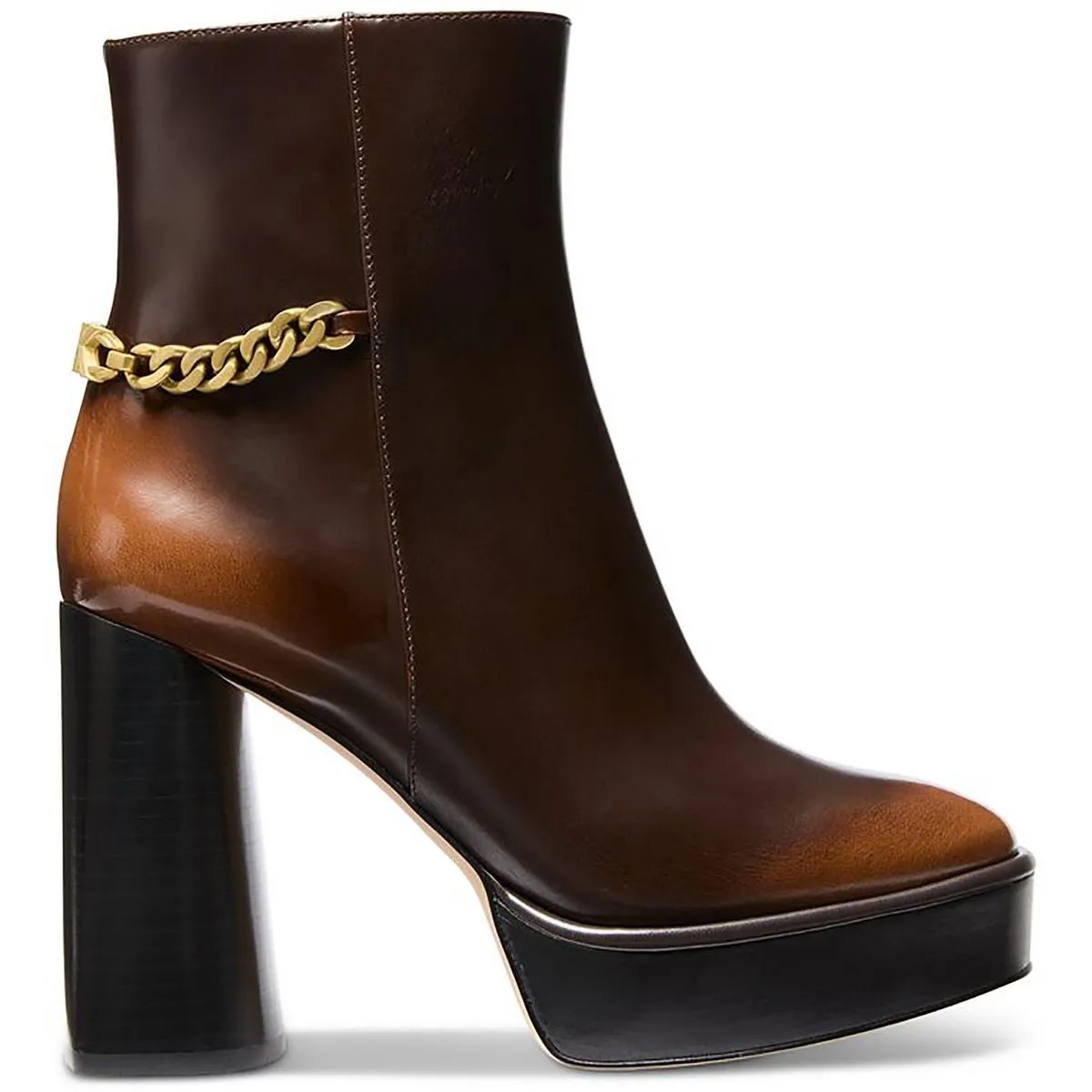 Carlisle Platform Bootie Womens Chain Leather Ankle Boots