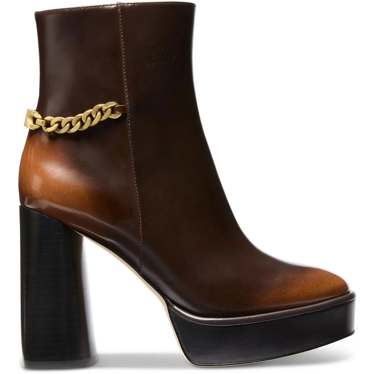 Carlisle Platform Bootie Womens Chain Leather Ankle Boots