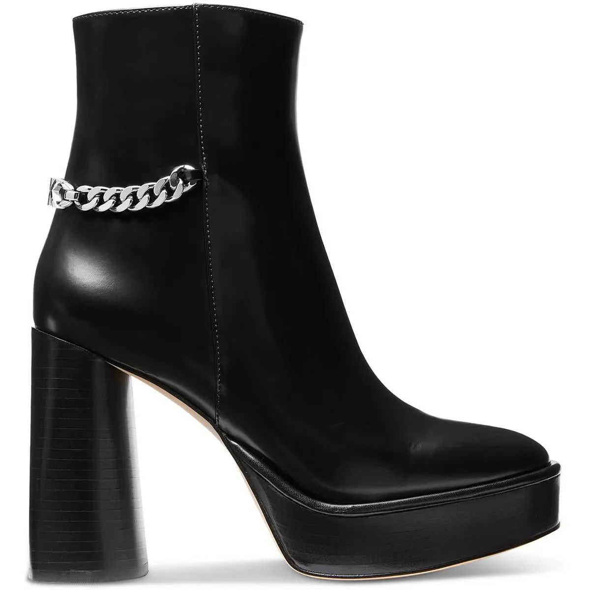 Carlisle Platform Bootie Womens Chain Patent Leather Booties
