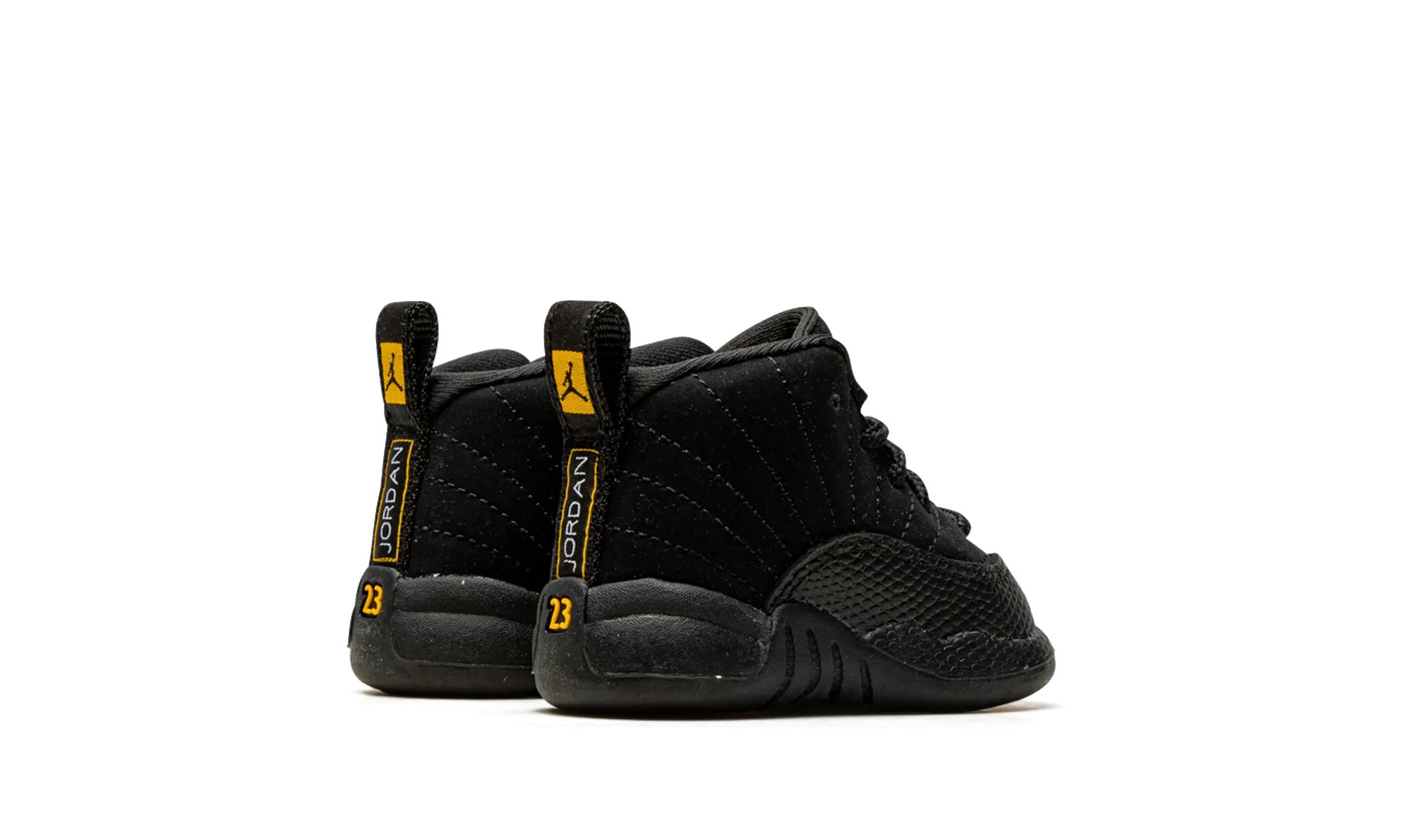Quilted Air Jordan 12 TD "Black/Gold" On-The-Go Friendly