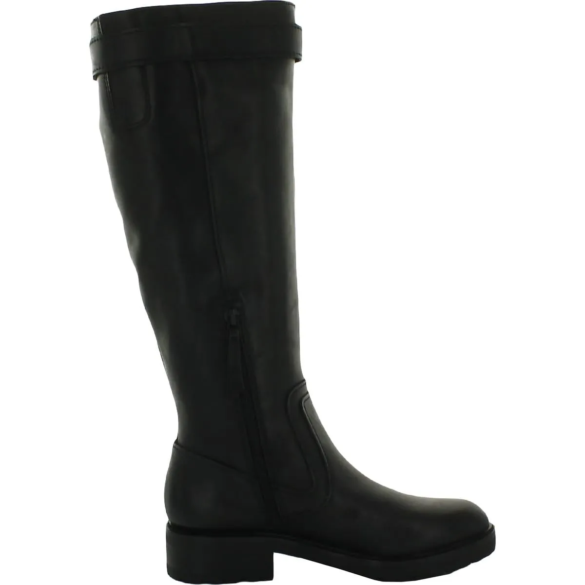 Cayce Womens Leather Lug Sole Knee-High Boots