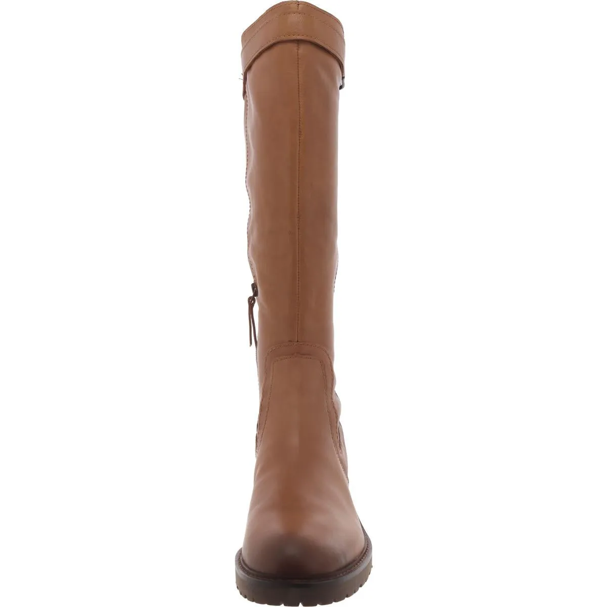 Cayce Womens Leather Lug Sole Knee-High Boots