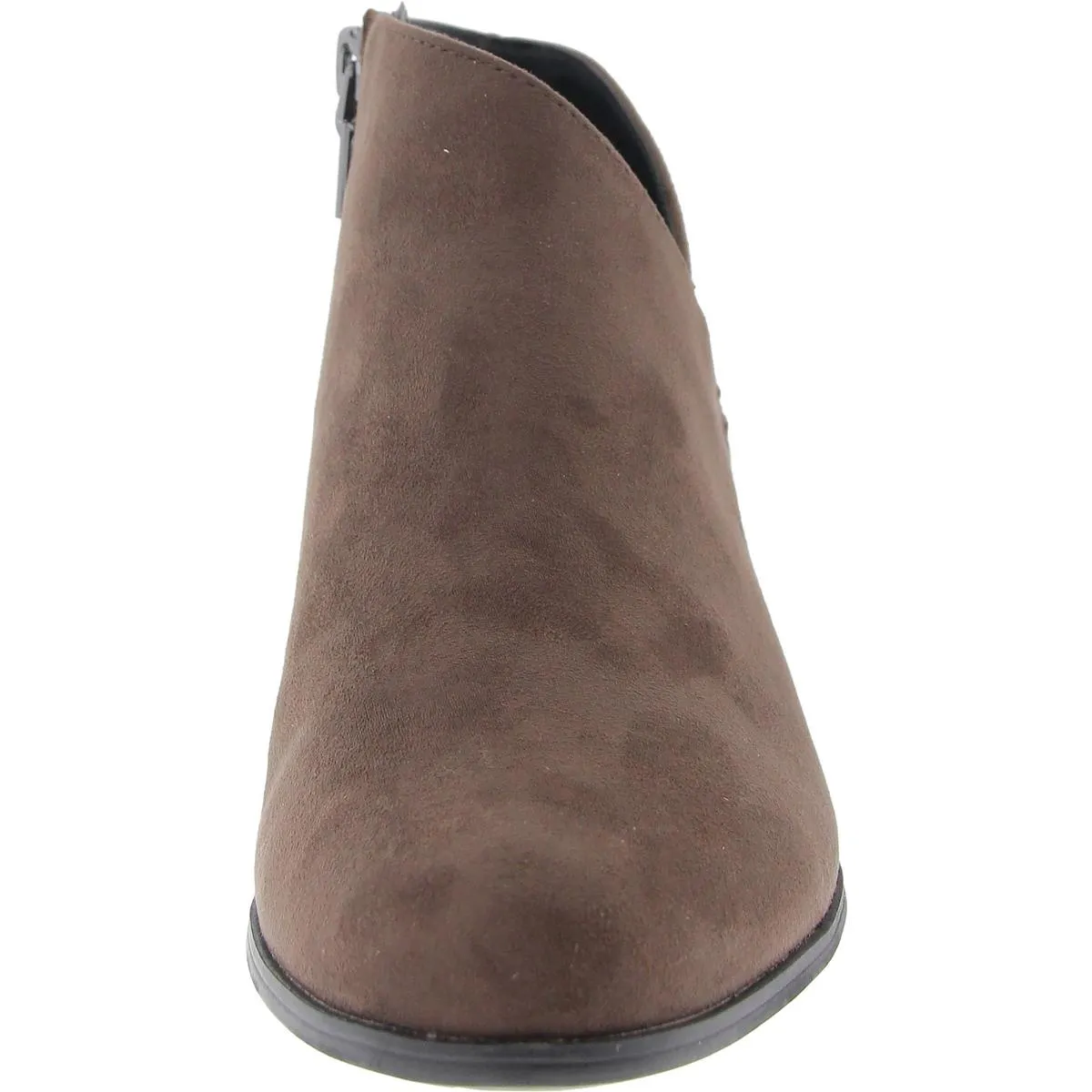 cayu Womens Faux Leather Asymmetric Ankle Boots