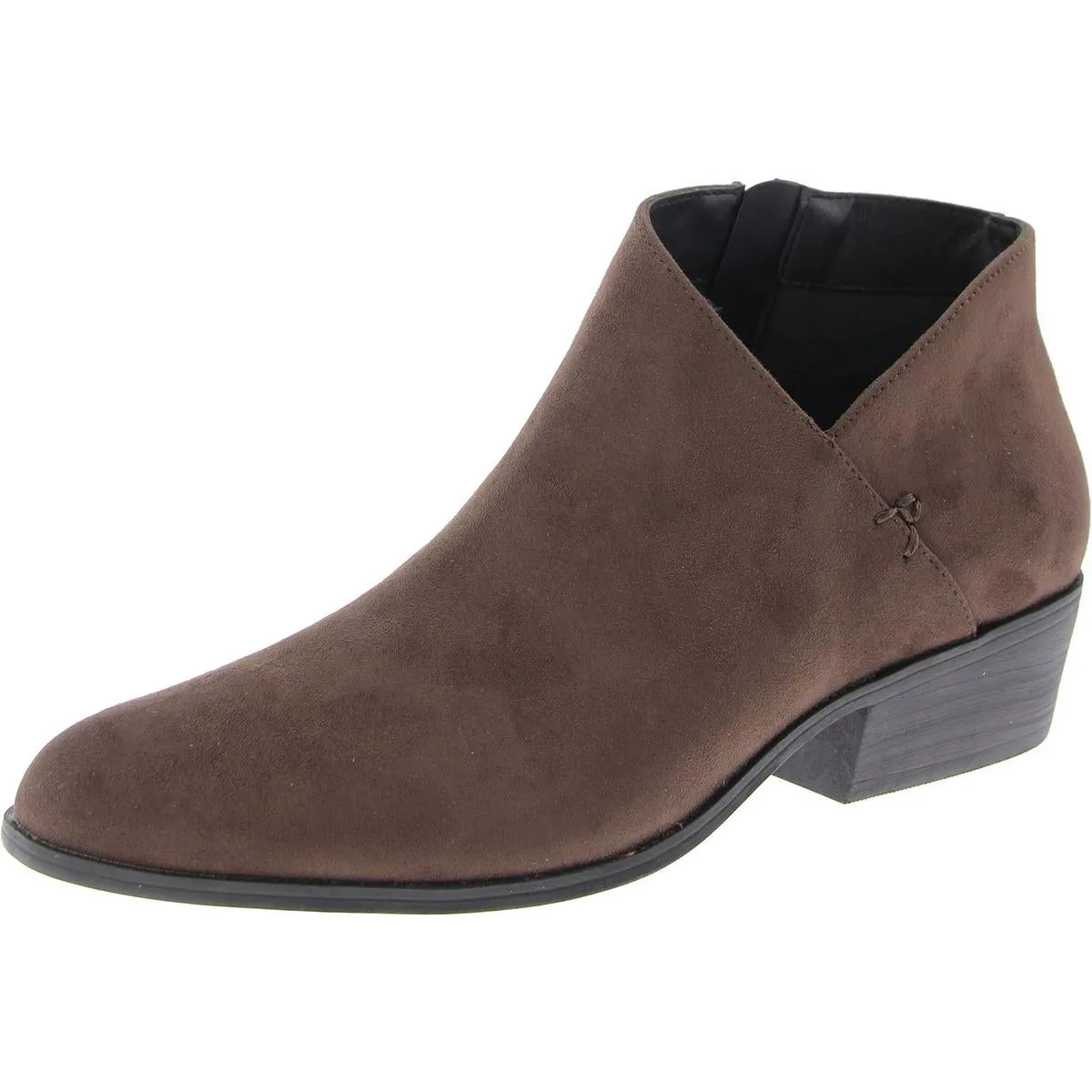 cayu Womens Faux Leather Asymmetric Ankle Boots
