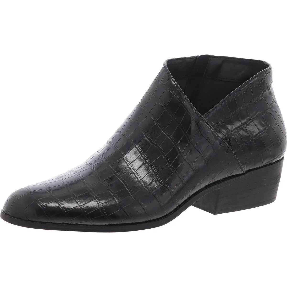 cayu Womens Faux Leather Asymmetric Ankle Boots