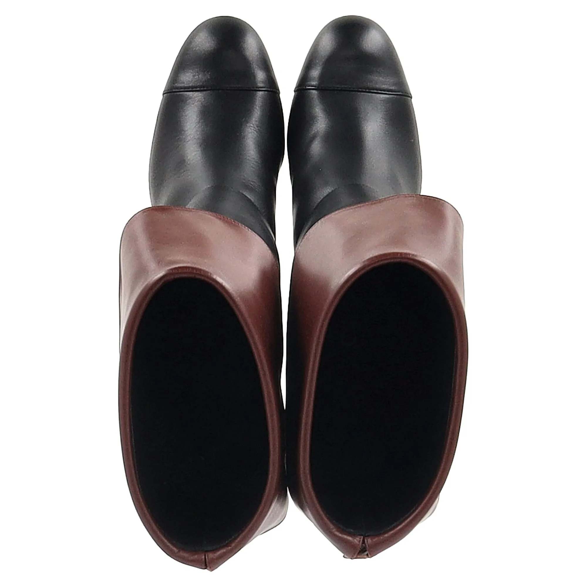 Chanel CC Foldover Mid-Calf Boots in Black Leather