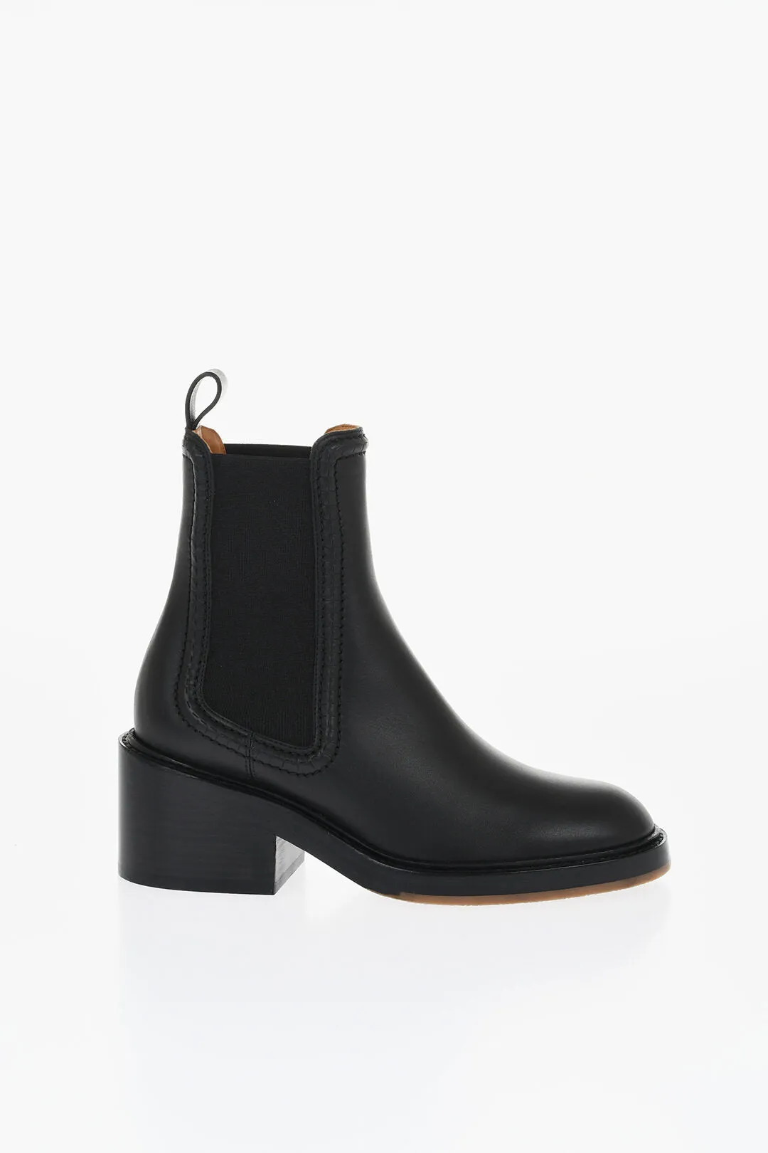 Chloe Leather Chelsea Boots Heel 6 Cm