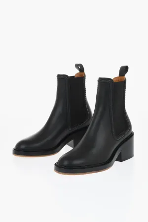 Chloe Leather Chelsea Boots Heel 6 Cm