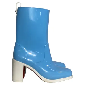 Christian Louboutin Women's "Version Splash" Heeled Rain Boots Shoes