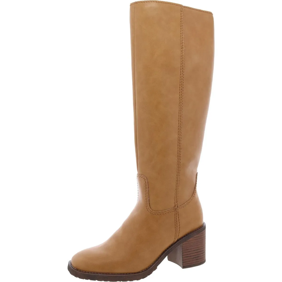 Cindy Womens Zipper Faux Leather Knee-High Boots