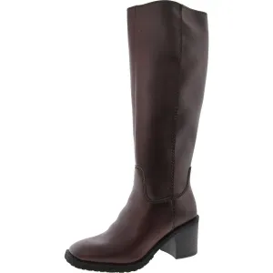 Cindy Womens Zipper Faux Leather Knee-High Boots
