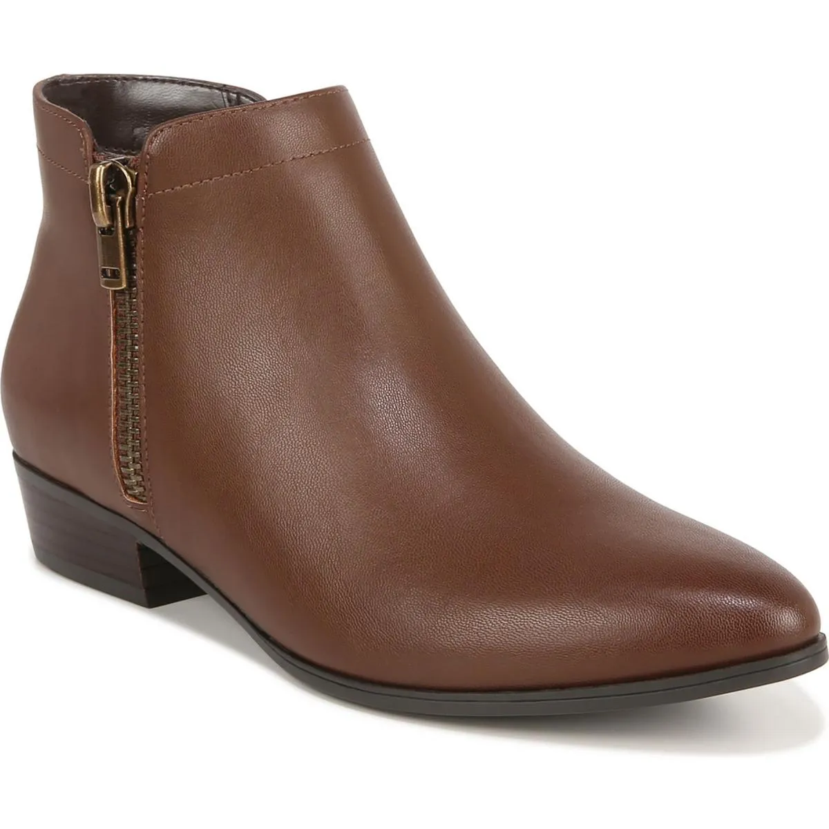 Claire Womens Double Zipper Ankle Booties