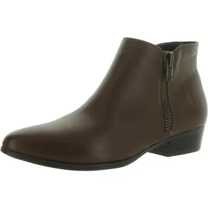 Claire Womens Double Zipper Ankle Booties