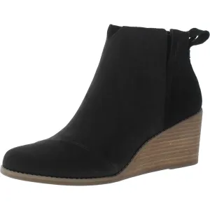 CLARE Womens Pointed Toe Wedge Heel Wedge Boots