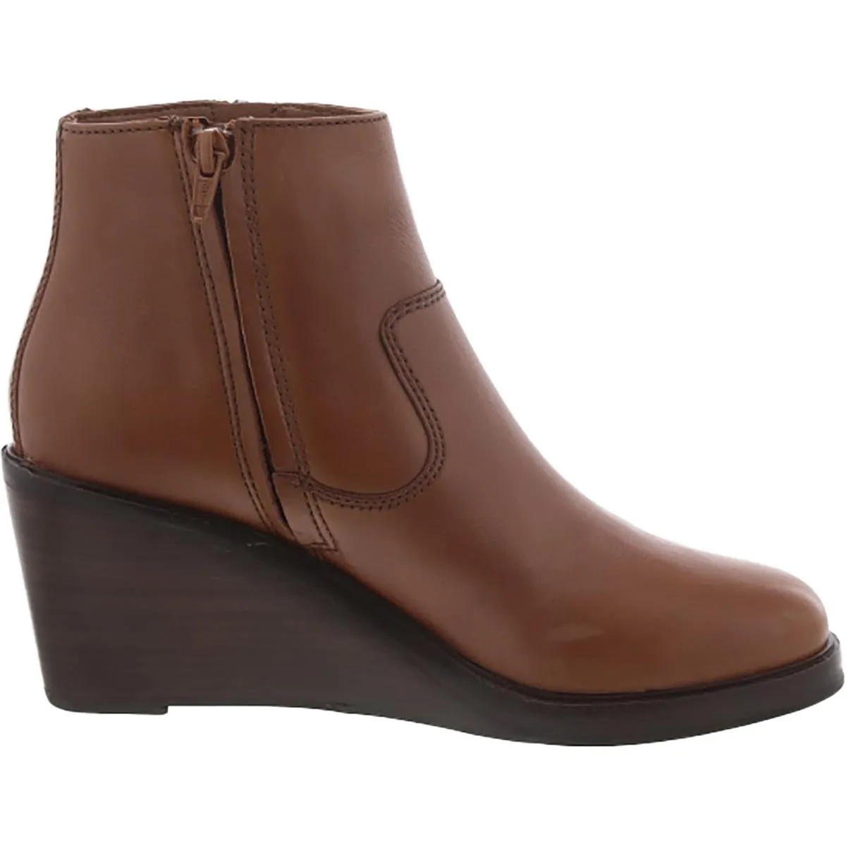 Clarkdale2 Zip Womens Leather Zipper Wedge Boots