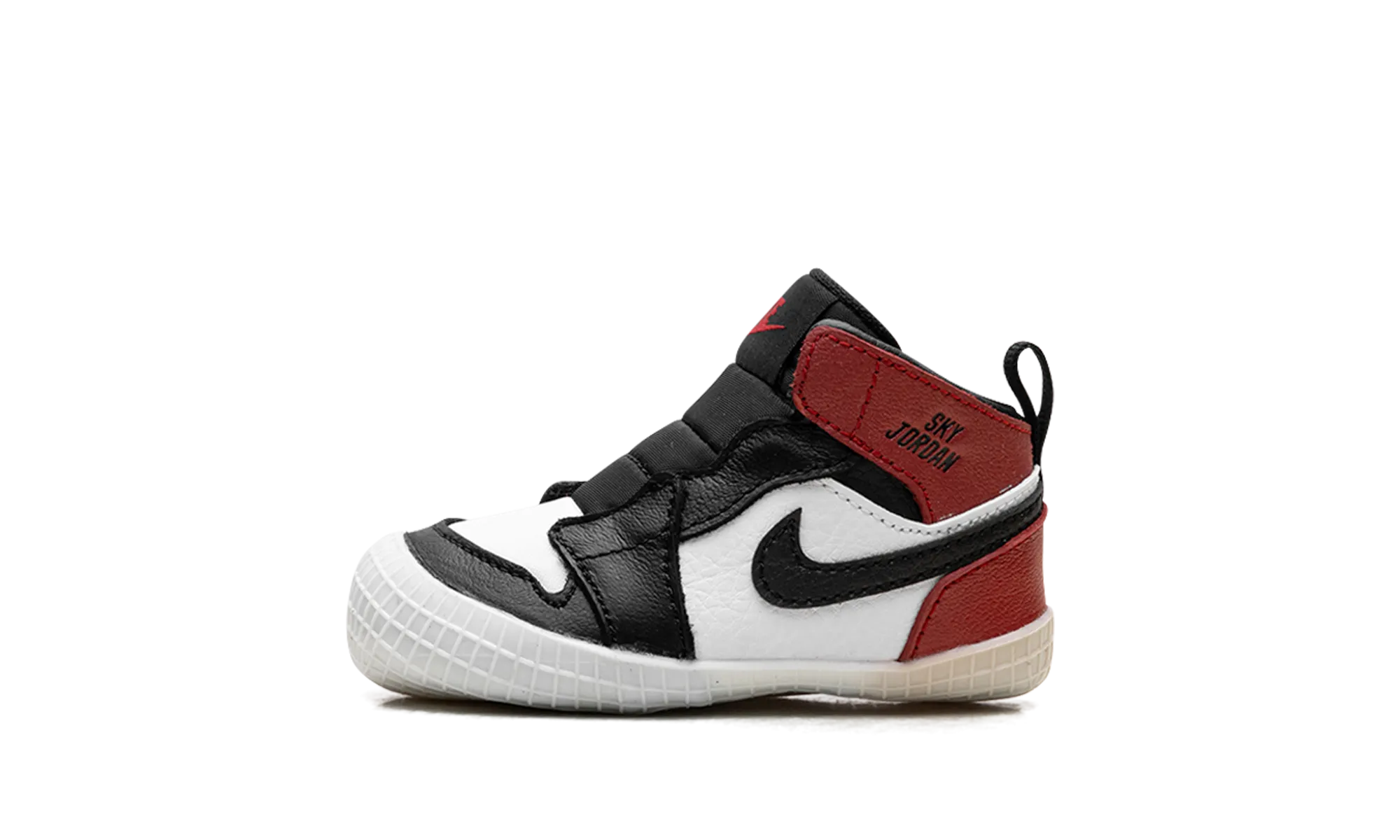 Vibrant Colors, Soft Touch Feel Classic Air Jordan 1 Crib Bootie "Black Toe Reimagined" Machine-made offer