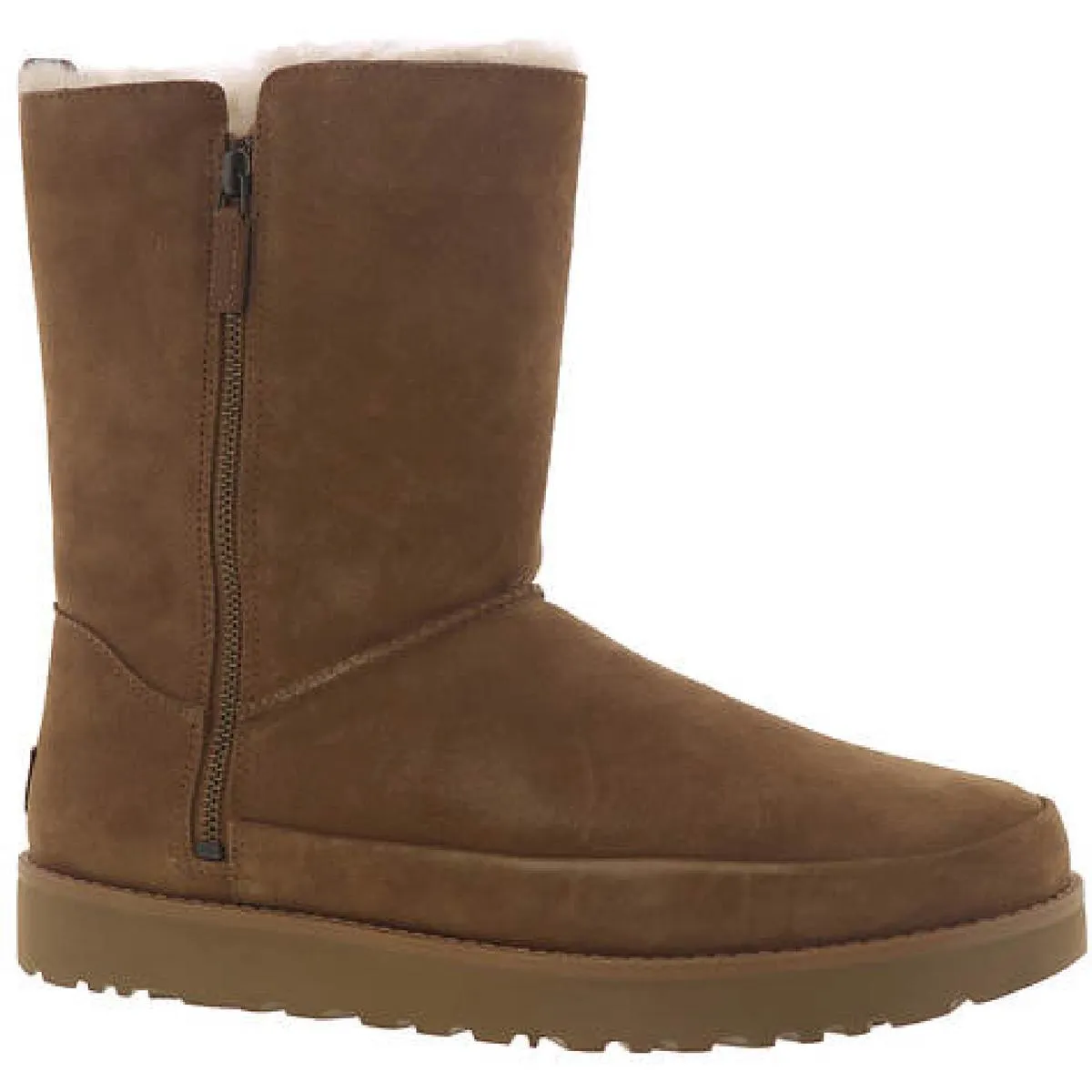 Classic Zip Short Womens Suede Lined Winter & Snow Boots