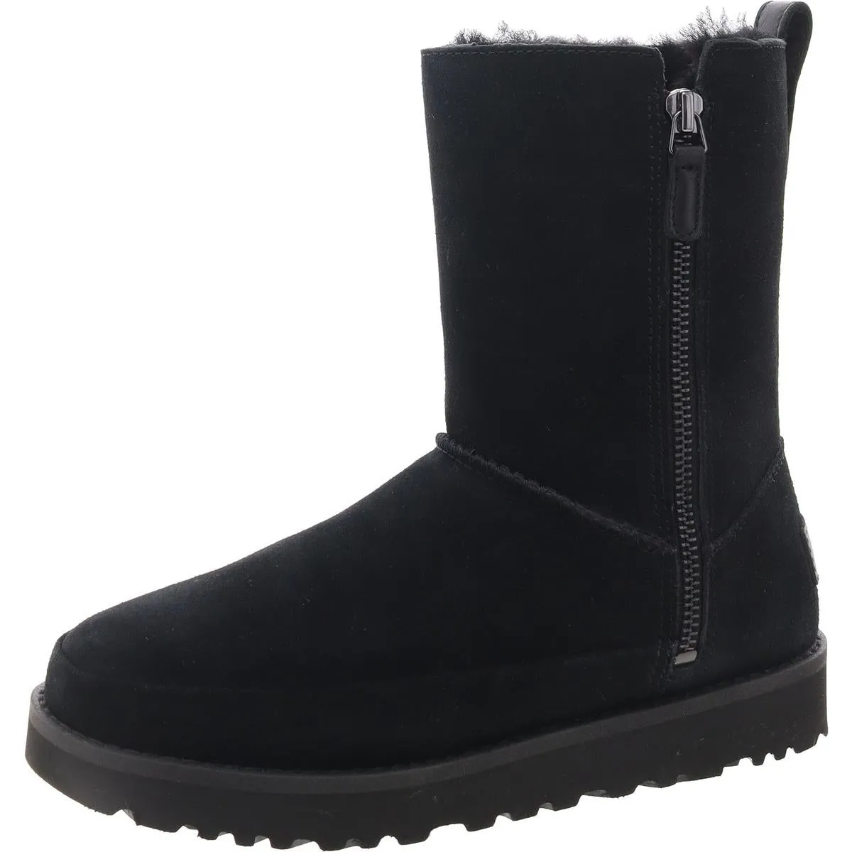 Classic Zip Short Womens Suede Lined Winter & Snow Boots