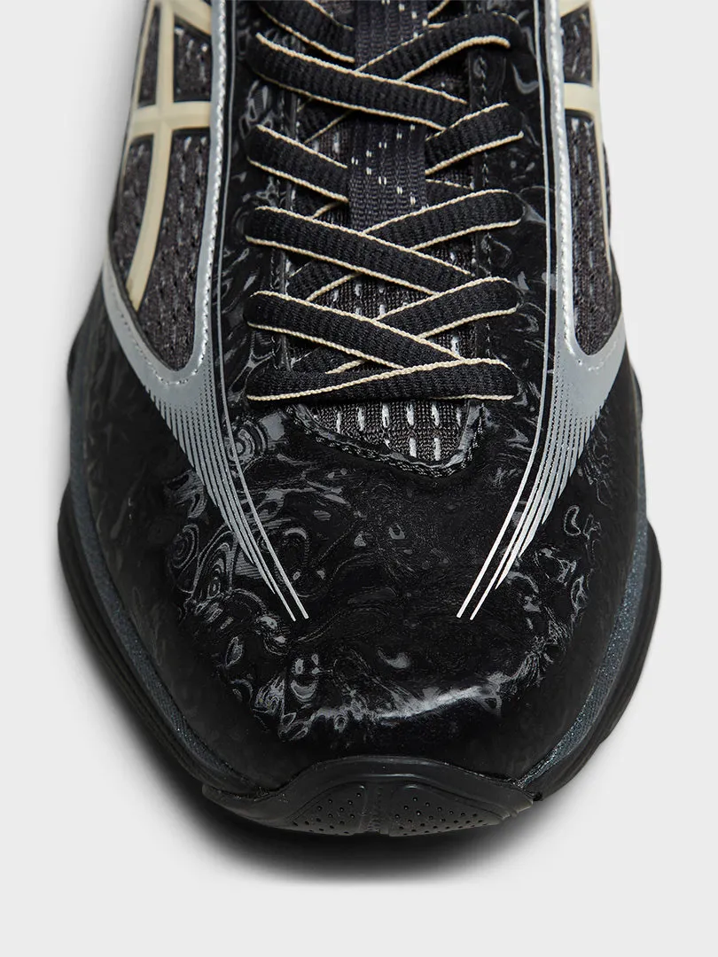 Timeless Look US6-S Gel-Kinetic Fluent Sneakers in Black and Vanilla Shockproof Protection