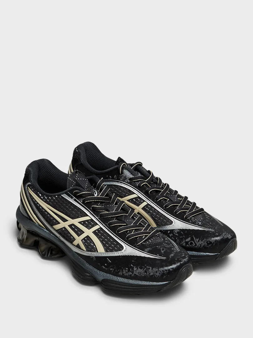 US6-S Gel-Kinetic Fluent Sneakers in Black and Vanilla Interior Pocket, Patent Leather