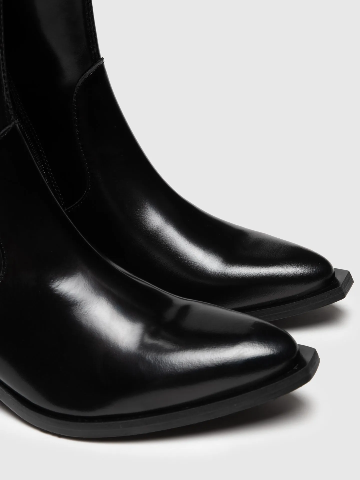 Coal Black Zip Up Boots