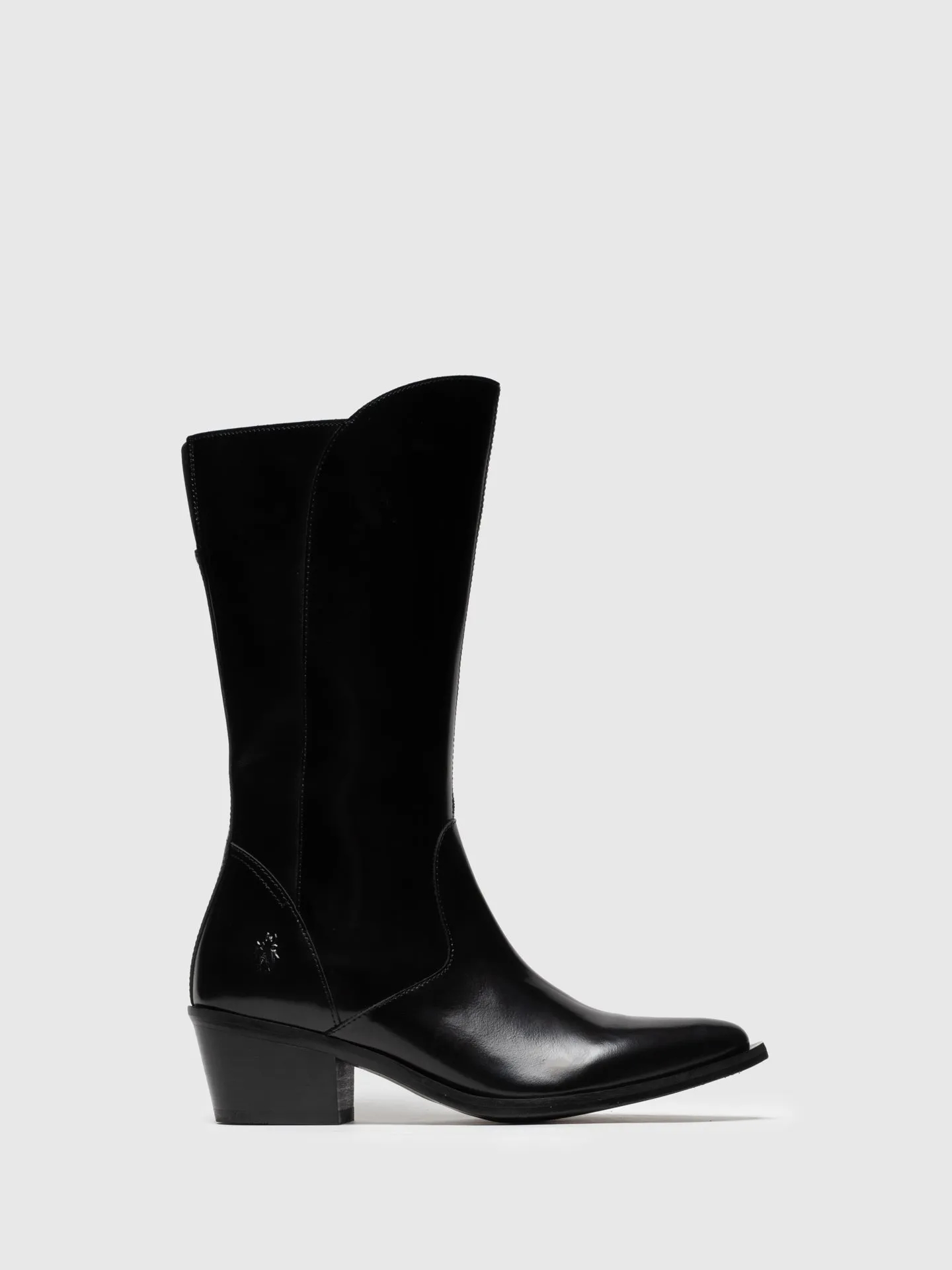 Coal Black Zip Up Boots
