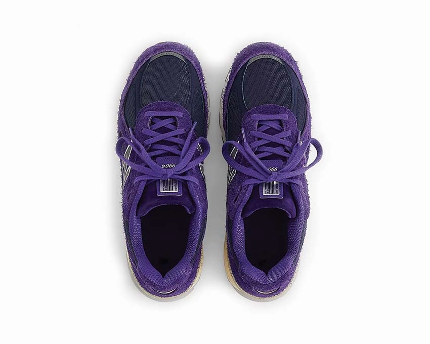 Oversized, Vegan Leather New Balance 990v4 Made in USA "Plum"