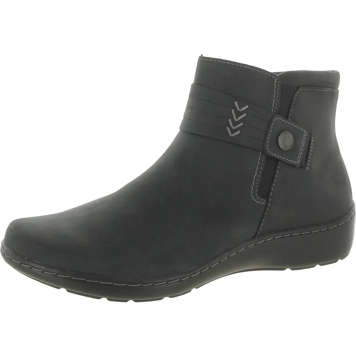 Cora Rae Womens Leather Ankle Booties