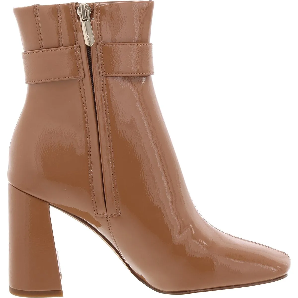 Corinne Womens Patent Pebbled Ankle Boots