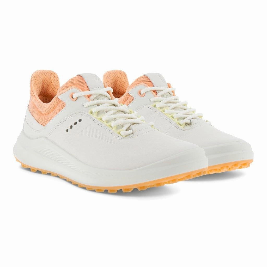 Front Flap, Textile, Embossed Leather Ecco Ladies Core Golf Shoes 100403