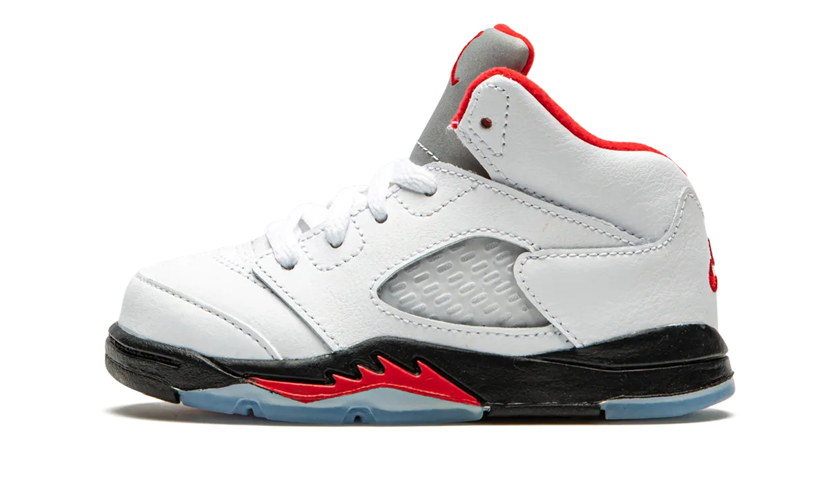 Engineered To Perform, Suede, Sleek & Affordable Cost-Saving Air Jordan 5 Retro TD "Fire Red Silver Tongue 2020" Motivation-enhancing discount