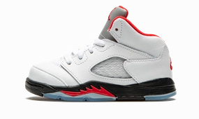 Engineered To Perform, Suede, Sleek & Affordable Cost-Saving Air Jordan 5 Retro TD "Fire Red Silver Tongue 2020" Motivation-enhancing discount