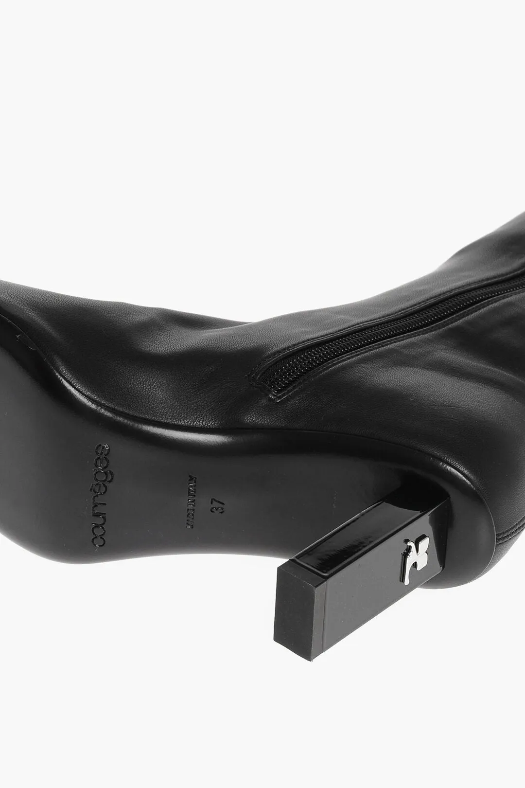 Courreges Eco-Leather Boots With Inner Zip 8Cm
