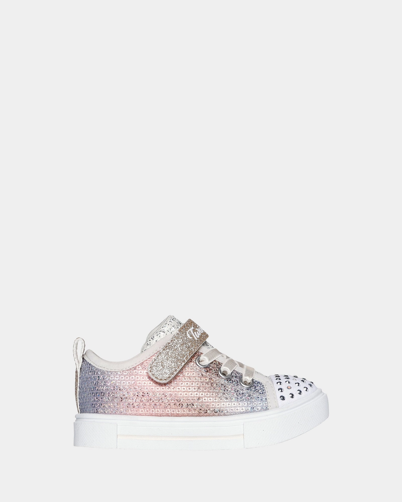 Craftsmanship Made Twinkle Toes Sparks Sequin Flash Infant Silver/Gold Glitter Insurance included Clutch With Magnetic Snap Closure