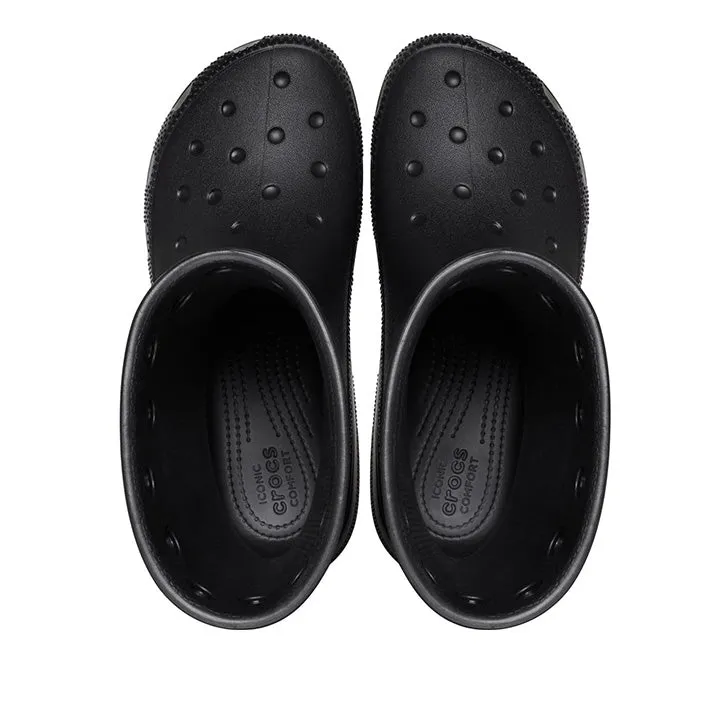 CROCS CLASSIC BLACK BOOTS